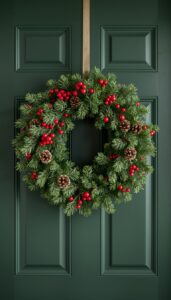 Add Berries and Pinecones