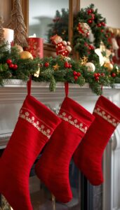 Add small accents above the stockings