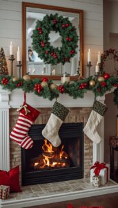 Add small accents above the stockings