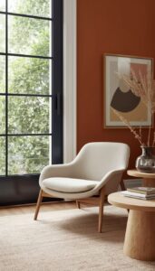 Blend warm neutrals and earthy tones