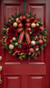 Burgundy and Gold Style Wreaths