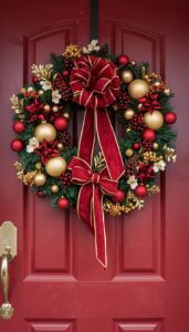 Burgundy and Gold Style Wreaths