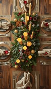 Candle Focused Christmas Table Centerpieces