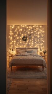 Christmas Bedroom Decor with Lights