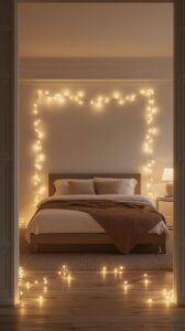 Christmas Bedroom Decor with Lights
