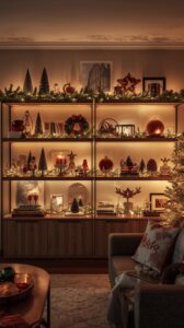 Christmas Decor for Living Room Shelves