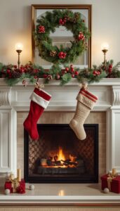 Classic Christmas Mantel Decor with a Timeless Feel