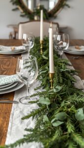 Classic Greenery Christmas Table Centerpieces