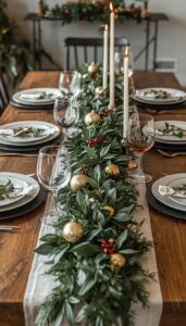 Classic Greenery Christmas Table Centerpieces