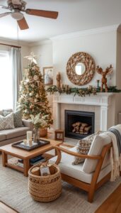 Cozy Boho Christmas Living Room