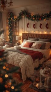 Cozy Christmas Bedroom Styling