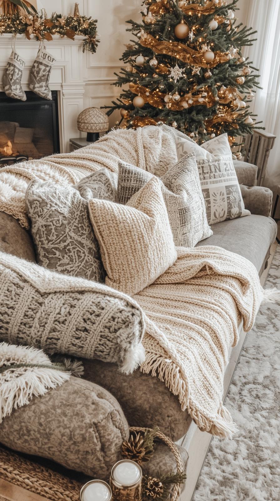 Cozy Living Room Holiday Styling