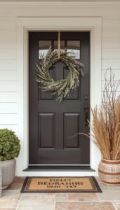 Display natural wreaths and branches