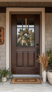 Display natural wreaths and branches