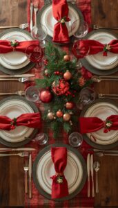 Elegant Traditional Christmas Table Settings
