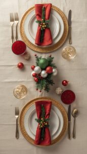 Elegant Traditional Christmas Table Settings