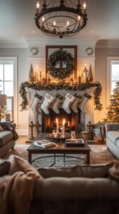 Fireplace Christmas Decor Ideas for the Living Room