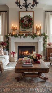 Fireplace Christmas Decor Ideas for the Living Room