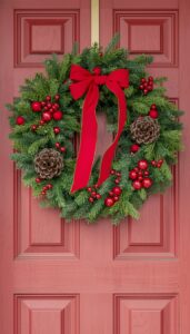 Front Door Christmas Wreath Ideas