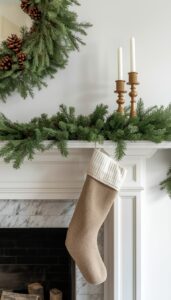 Layer greenery across the mantel