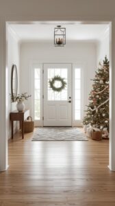 Minimalist Christmas Entryway Decor