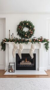 Minimalist Christmas Mantel Decor