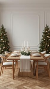 Minimalist Christmas Table Decorations