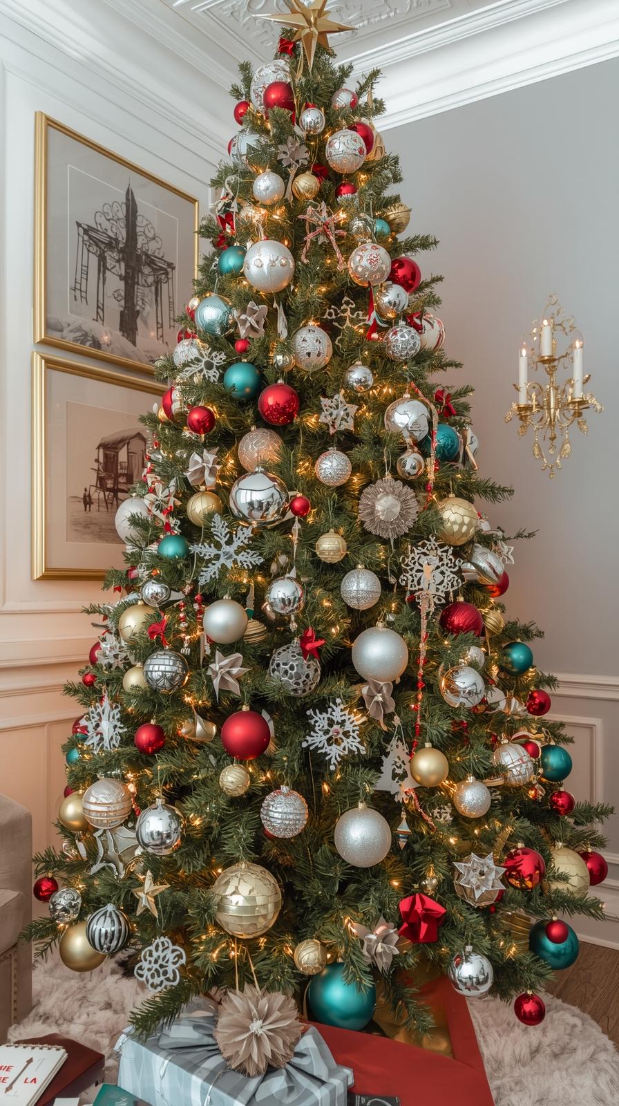 Mix Vintage and Modern Ornaments