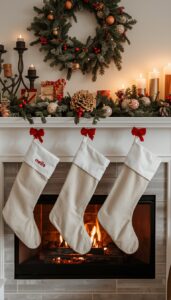 Modern Christmas Mantel Decor with a Fresh Twist