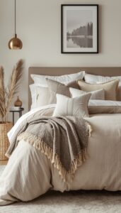 Neutral and Cozy Winter Bedding