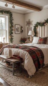 Rustic and Classic Christmas Bedroom Themes