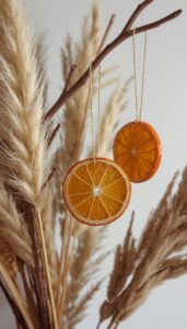Try dried botanicals like orange slices and grasses