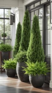 Use Evergreen Planters