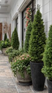 Use Evergreen Planters