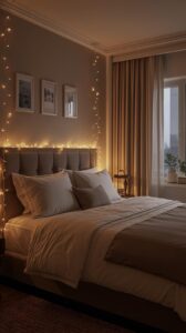 Use Fairy Lights Around the Bed