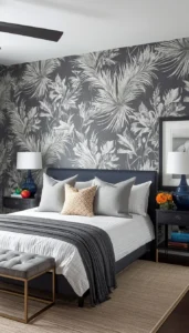 Accent Wallpaper for a Defined Bed Zone