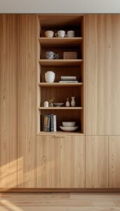 Add Wood Through Cabinets or Shelves