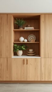 Add Wood Through Cabinets or Shelves