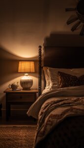 Add bedside lamps or lanterns