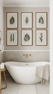 Add framed nature inspired prints