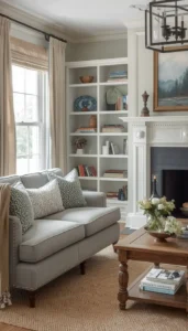 Add gentle contrast with muted tones