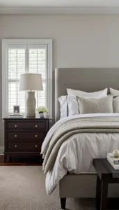 Add matching bedside lamps