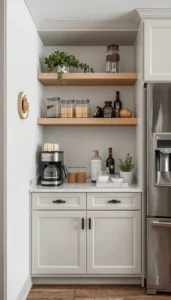 Add open shelving for display