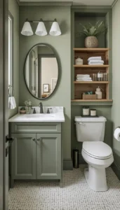 Add open wood shelving