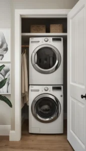 Add shelving above machines