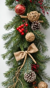 Add small natural accents to garlands