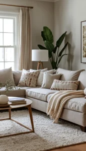 Add soft blankets and throws