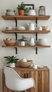 Add wall mounted shelves