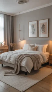 Allow space on both sides of the bed