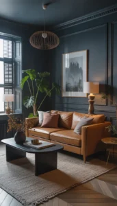 Balance dark walls with lighter accents